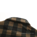 Men's Rpet velvet shirt checked print recyclable eco shirt with welt pocket